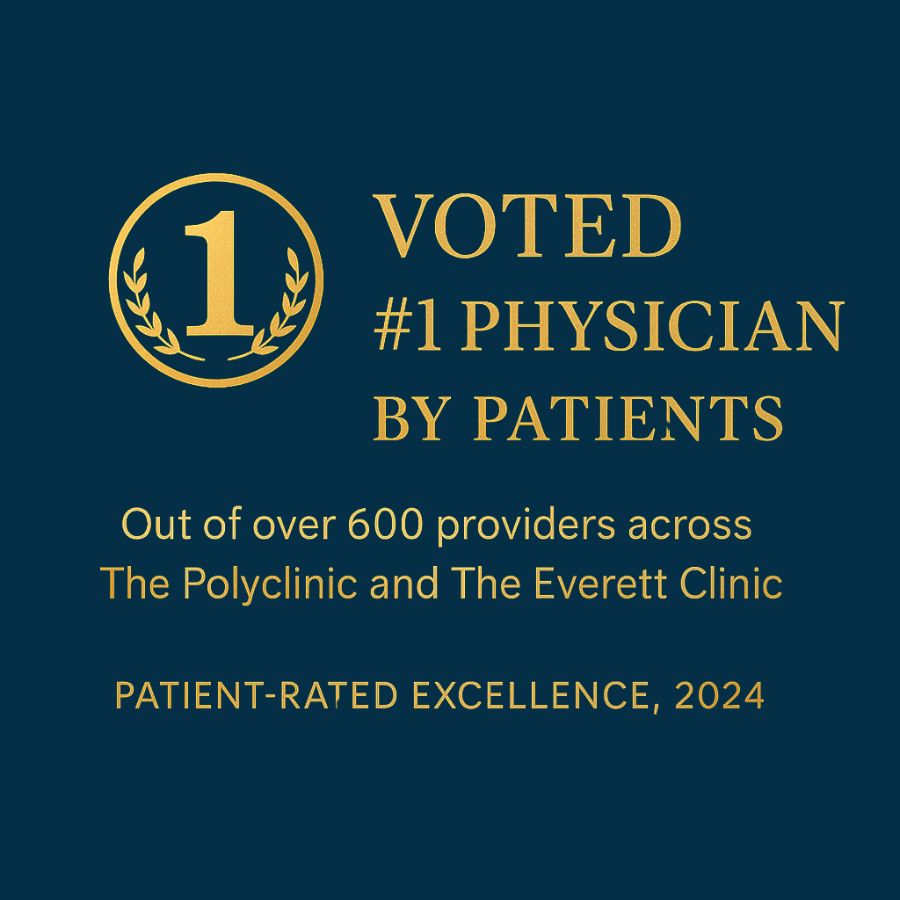 Recognized as the #1 physician by patient